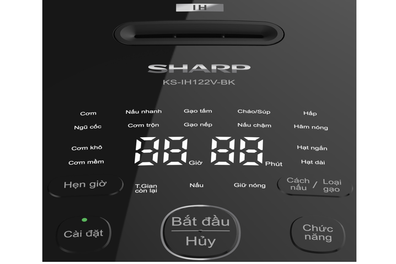 Nồi cơm cao tần Sharp KS-IH122V-BK 1,2 lít