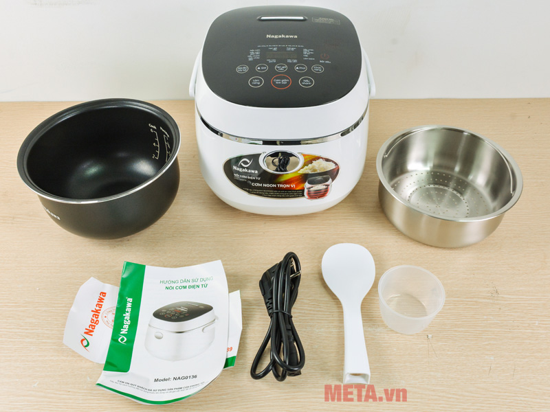 Nồi cơm điện cảm ứng Nagakawa NAG0136 1,2 lít
