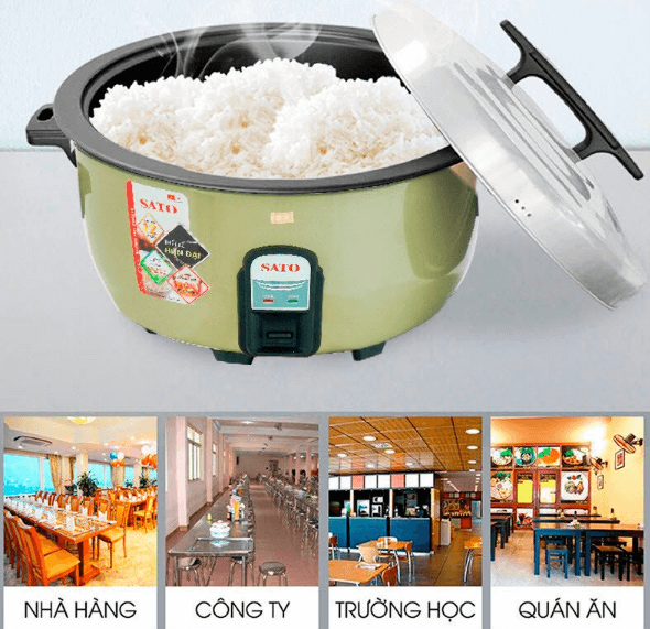 Nồi cơm điện công nghiệp Sato Q12 12 lít
