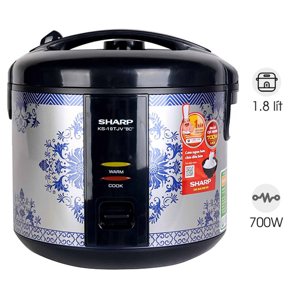 Nồi cơm điện nắp gài Sharp KS-19TJVST 1,8 lít