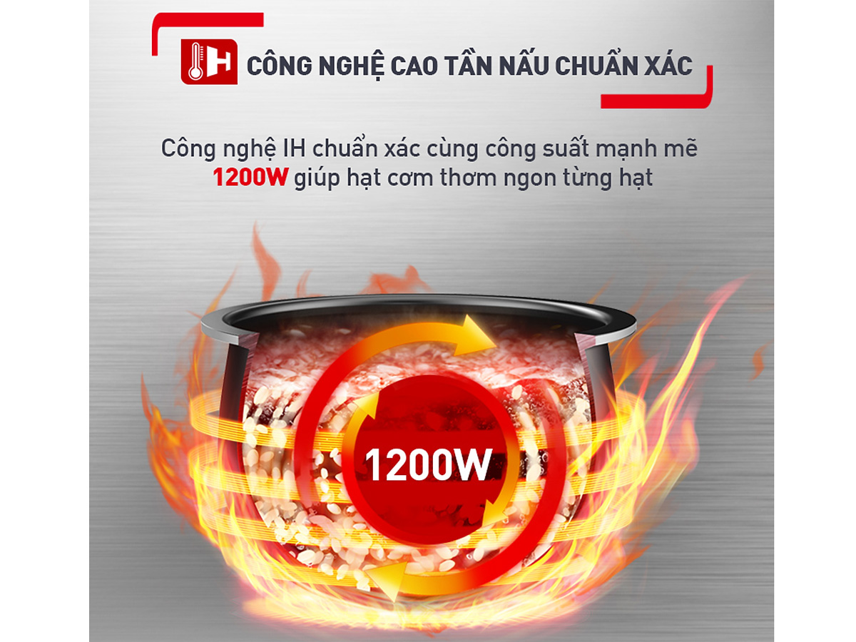 Nồi cơm điện tử cao tần Tefal RK818A68 1,8 lít