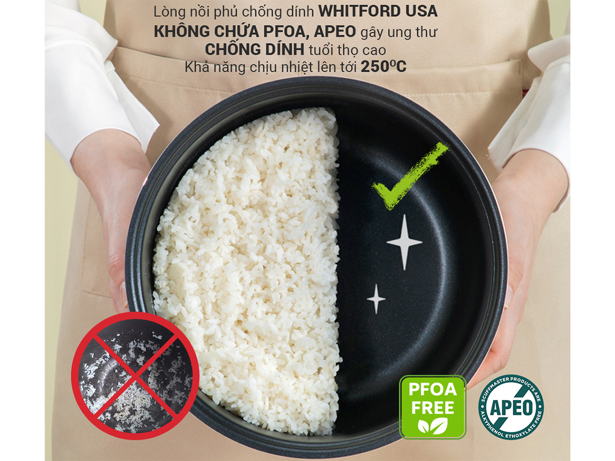 Nồi cơm điện tử lòng niêu Nagakawa NAG0135 1,8 lít