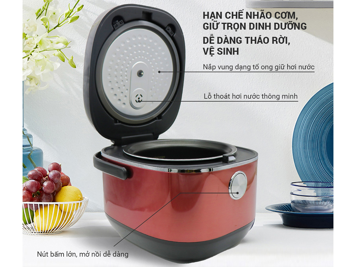 Nồi cơm điện tử lòng niêu Nagakawa NAG0135 1,8 lít