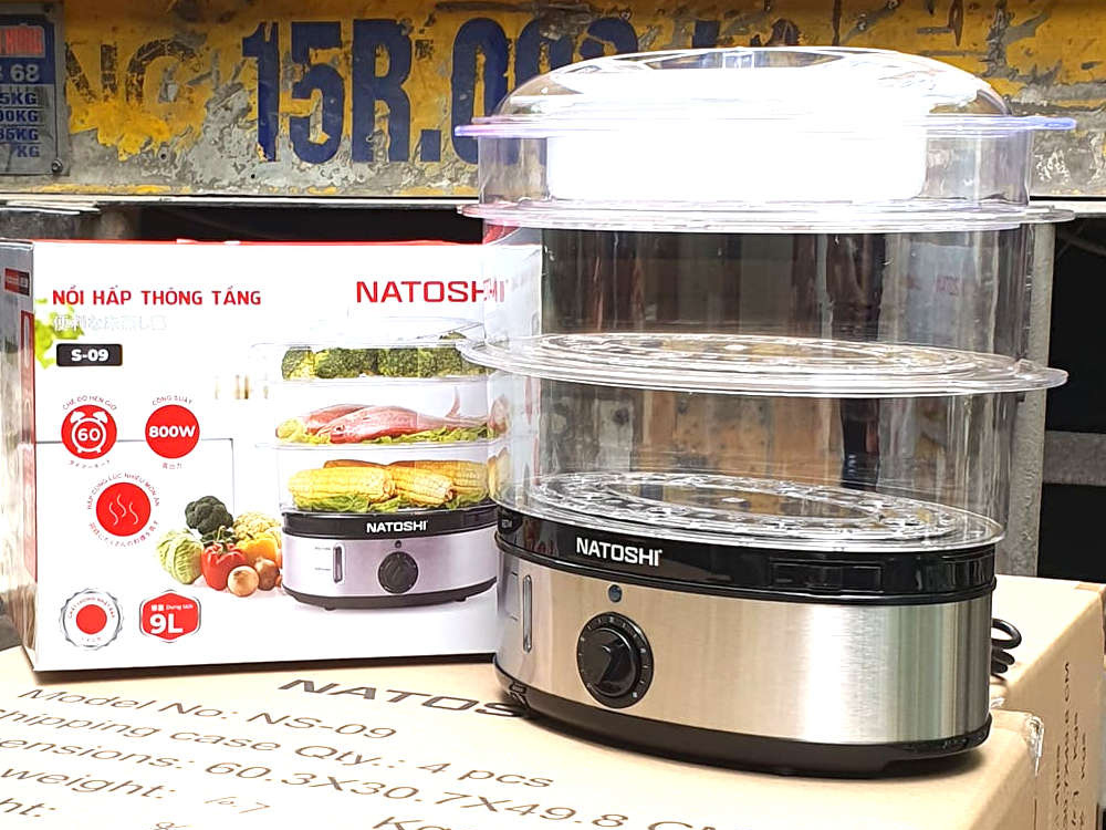 Nồi hấp điện thông tầng Natoshi S-09 9 lít