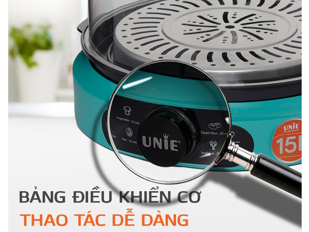 Nồi hấp điện UNIE UE-680 15 lít 3 tầng