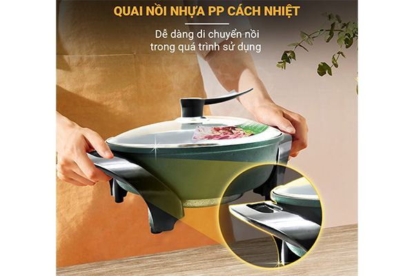 Nồi lẩu điện nhôm nguyên khối Nagakawa NAG1905 5 lít