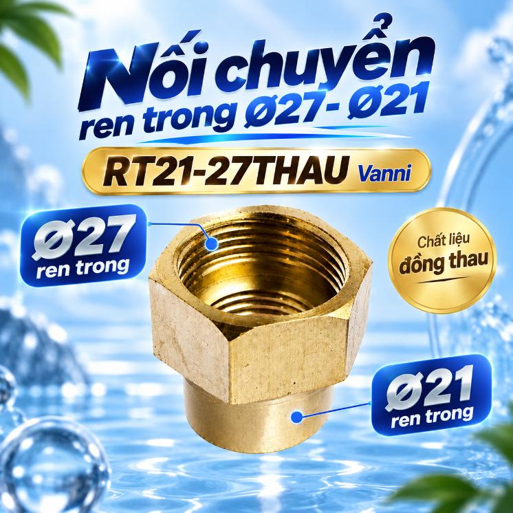 Nối Vanni RT21-27 Đồng thau