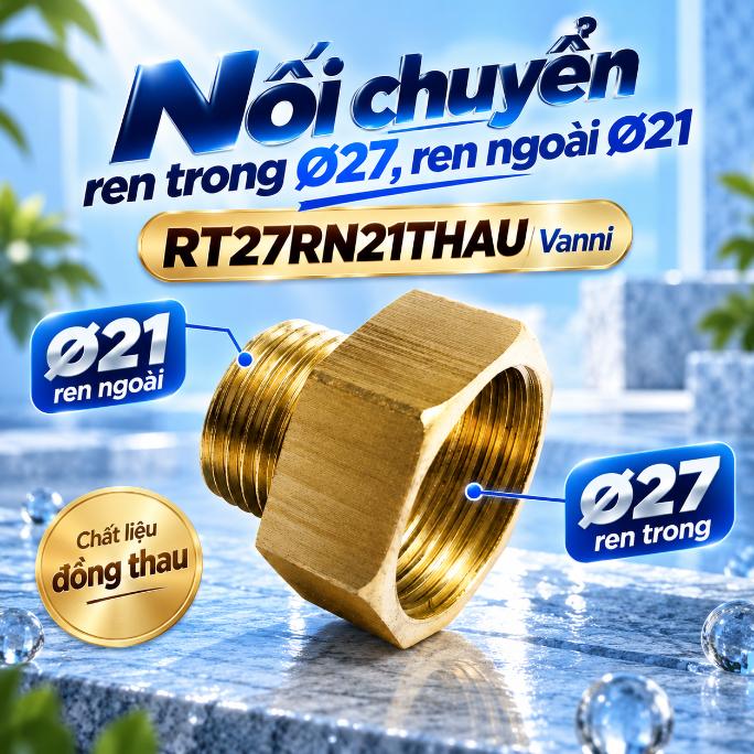 Nối Vanni RT27 RN21 Đồng thau