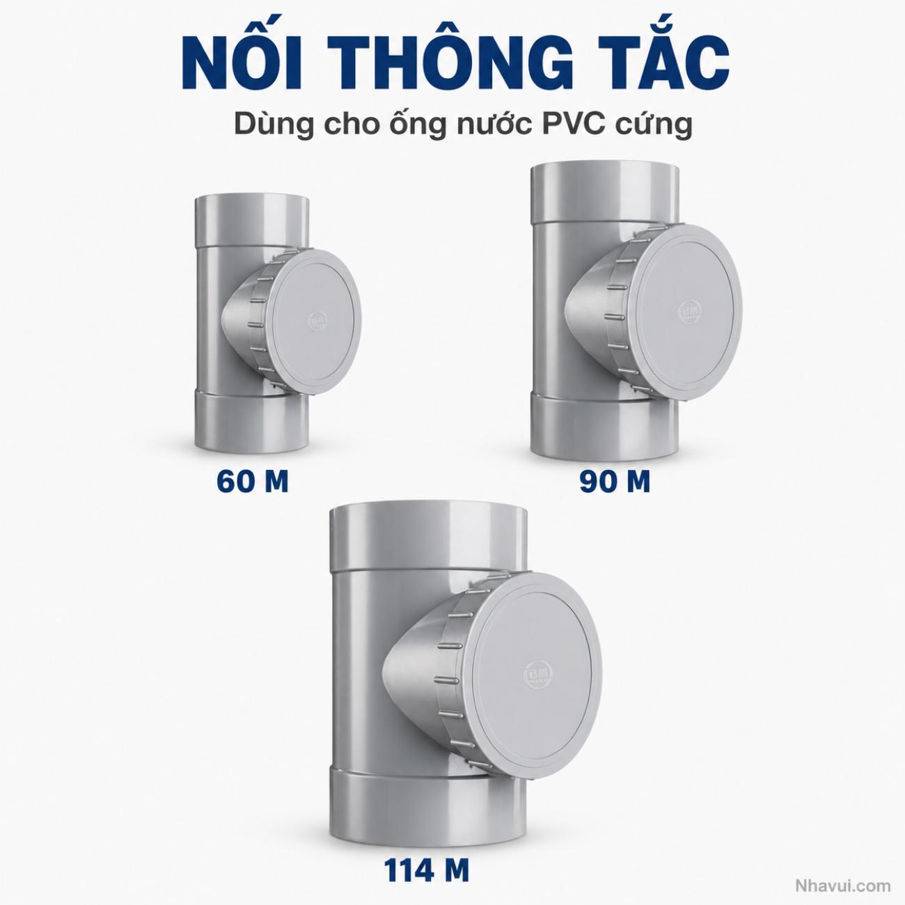 Nối thông tắc Bình Minh dùng cho ống nước PVC cứng