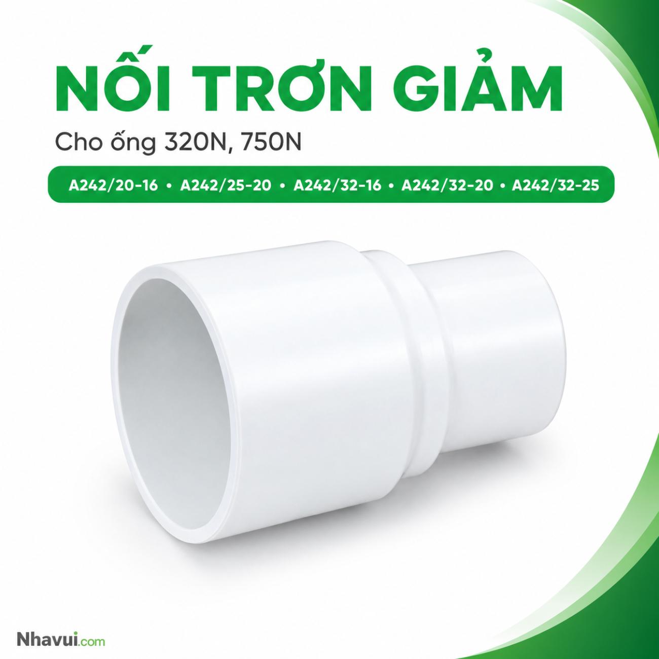 Nối trơn giảm MPE A242 cho ống luồn điện 320N, 750N nhiều kích thước