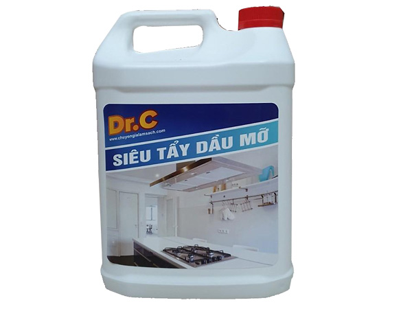 Nước siêu tẩy dầu mỡ nhà bếp Dr.C can 5 lít
