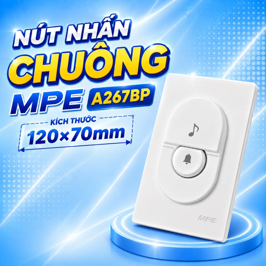 Nút nhấn chuông MPE A267BP 120×70 mm IP44