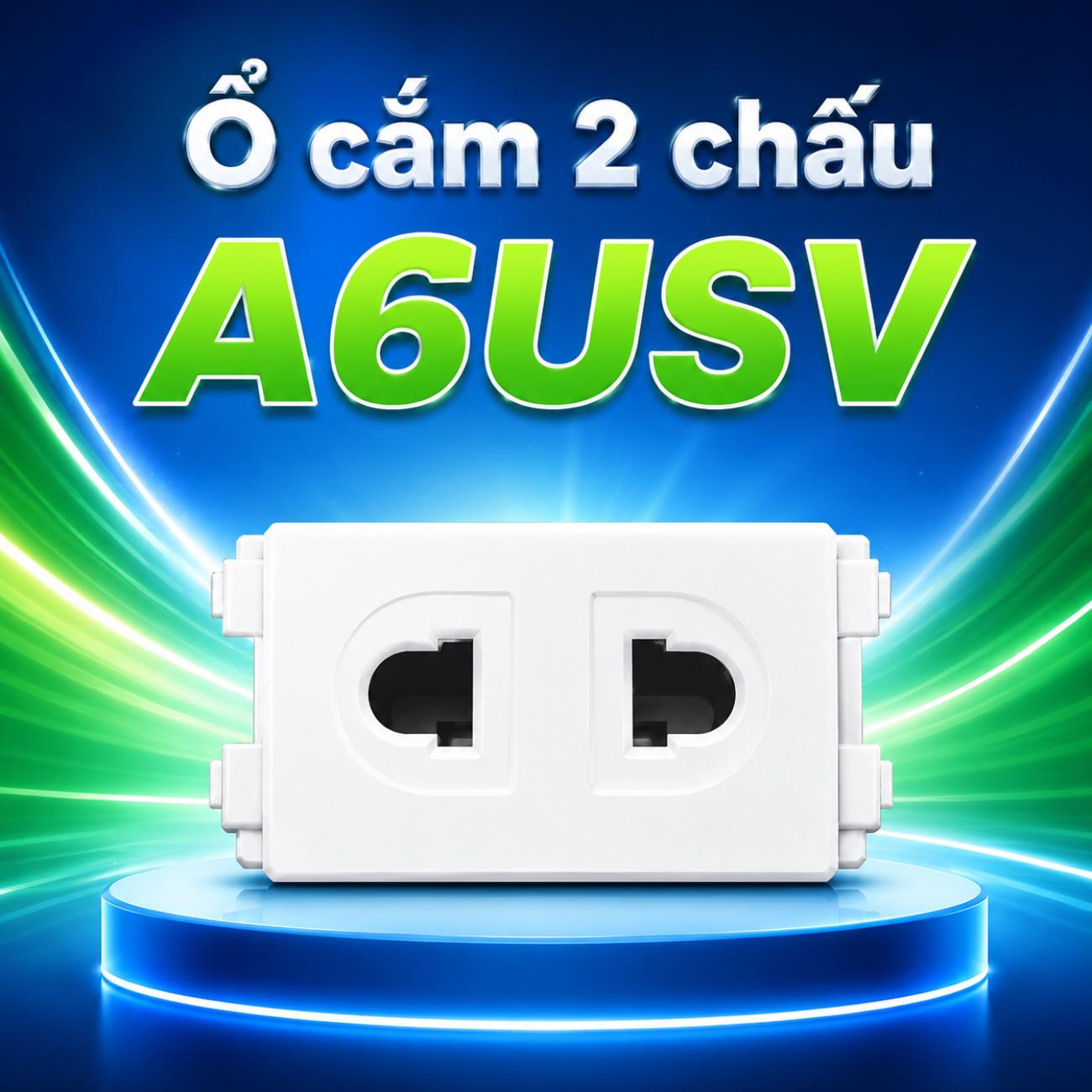 Ổ cắm 2 chấu MPE A6USV