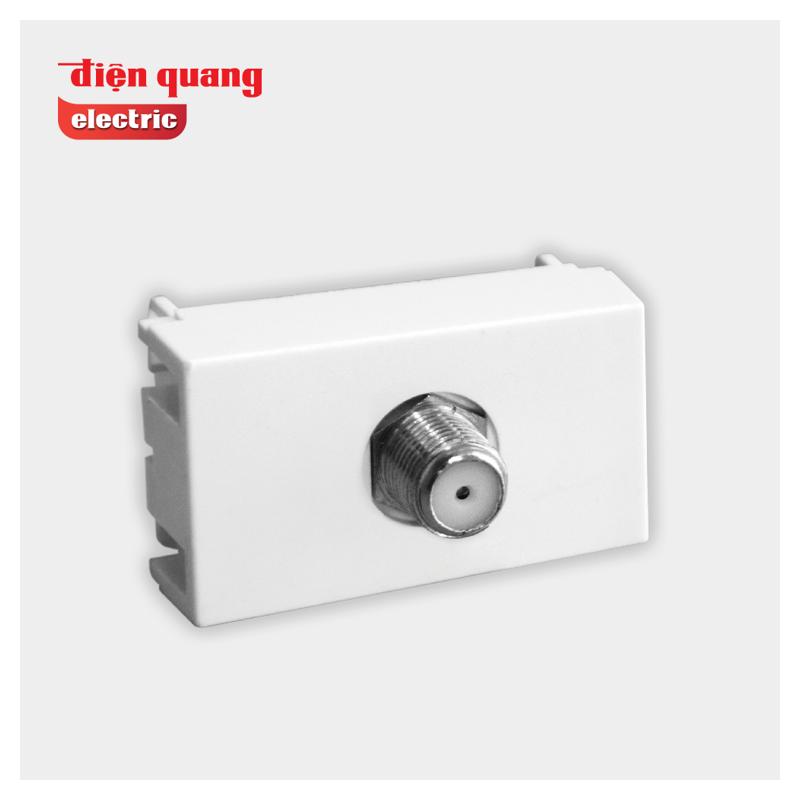 Ổ cắm cáp tivi âm tường DQHome ĐQ IW1 TVO W (set 3 cái, trắng)