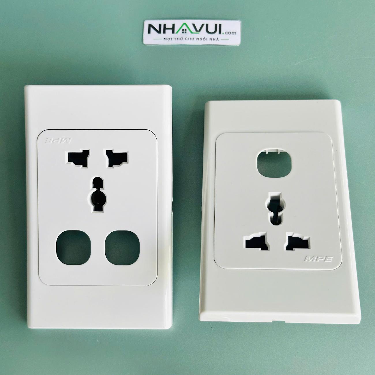 Ổ cắm MPE A20USMXN, A20USMXXN – một ổ đa năng và 1 hoặc 2 lỗ chờ