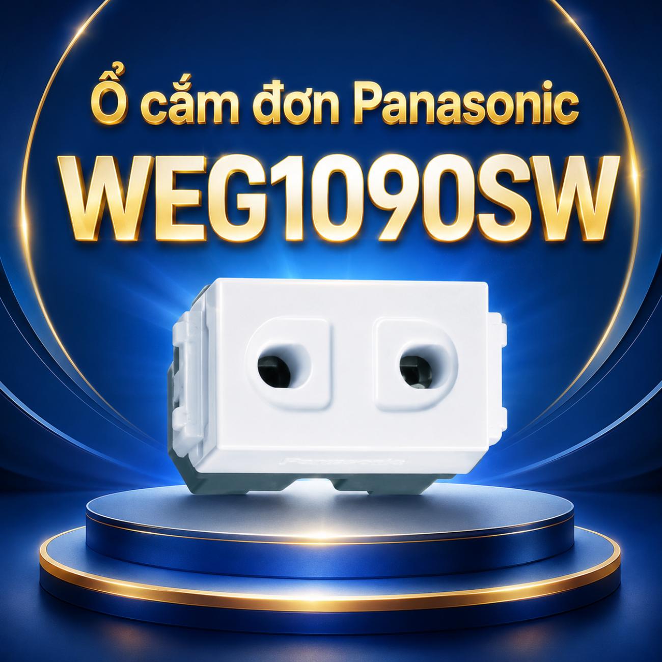 Ổ cắm đơn Panasonic WEG1090SW dùng cho phích cắm tròn 250VAC-16A