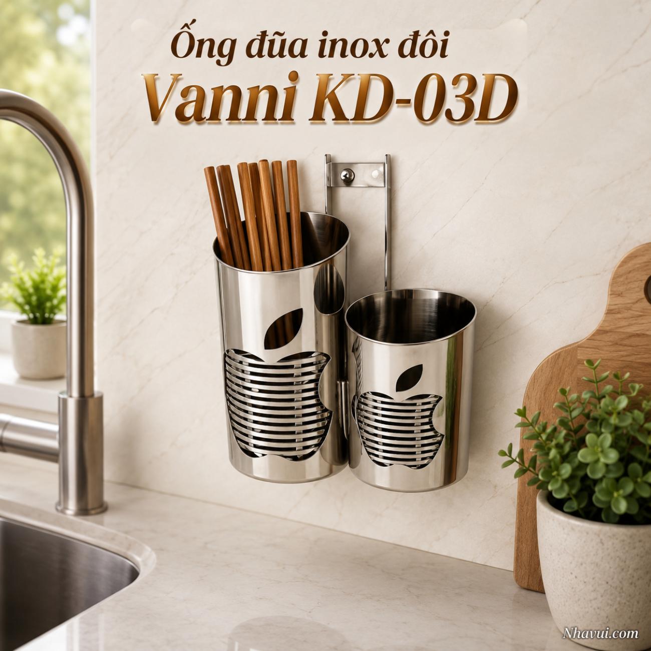 Ống đũa inox đôi Vanni KD-03D