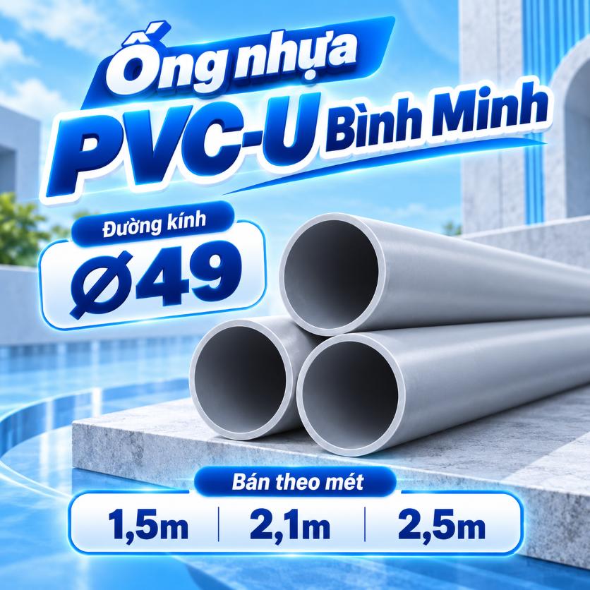 Ống nhựa PVC-U Bình Minh Ø49