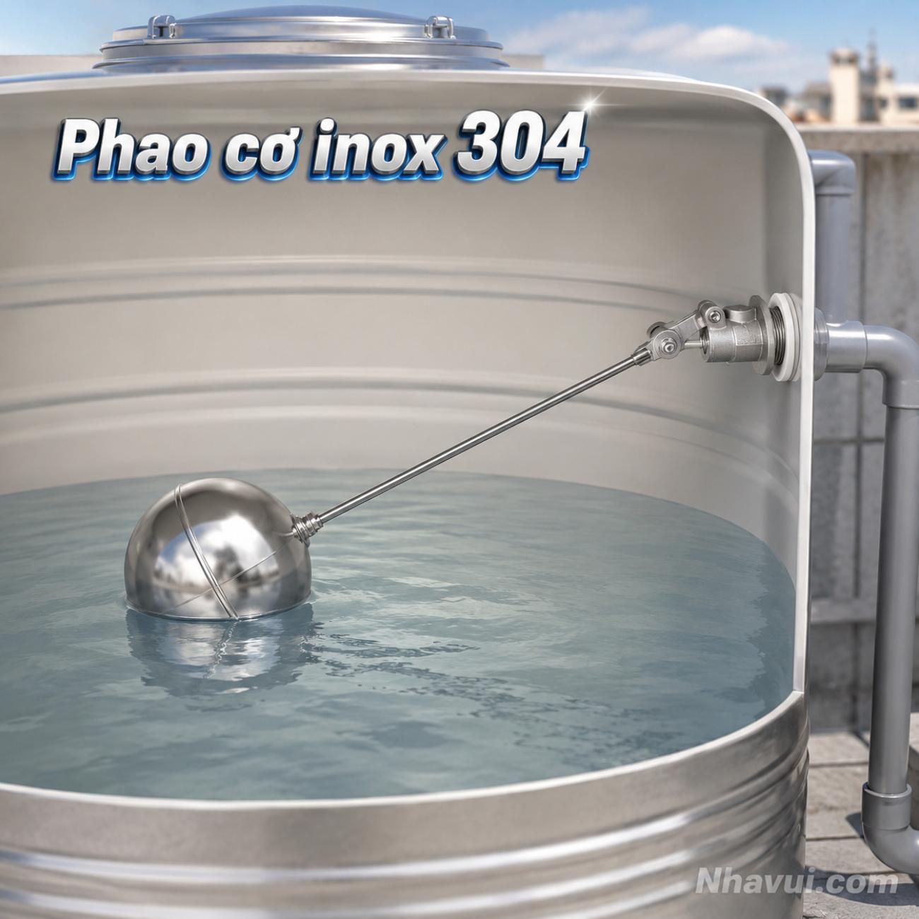 Phao cơ inox 304 Vanni chống gỉ sét độ bền cao Ø21, Ø27