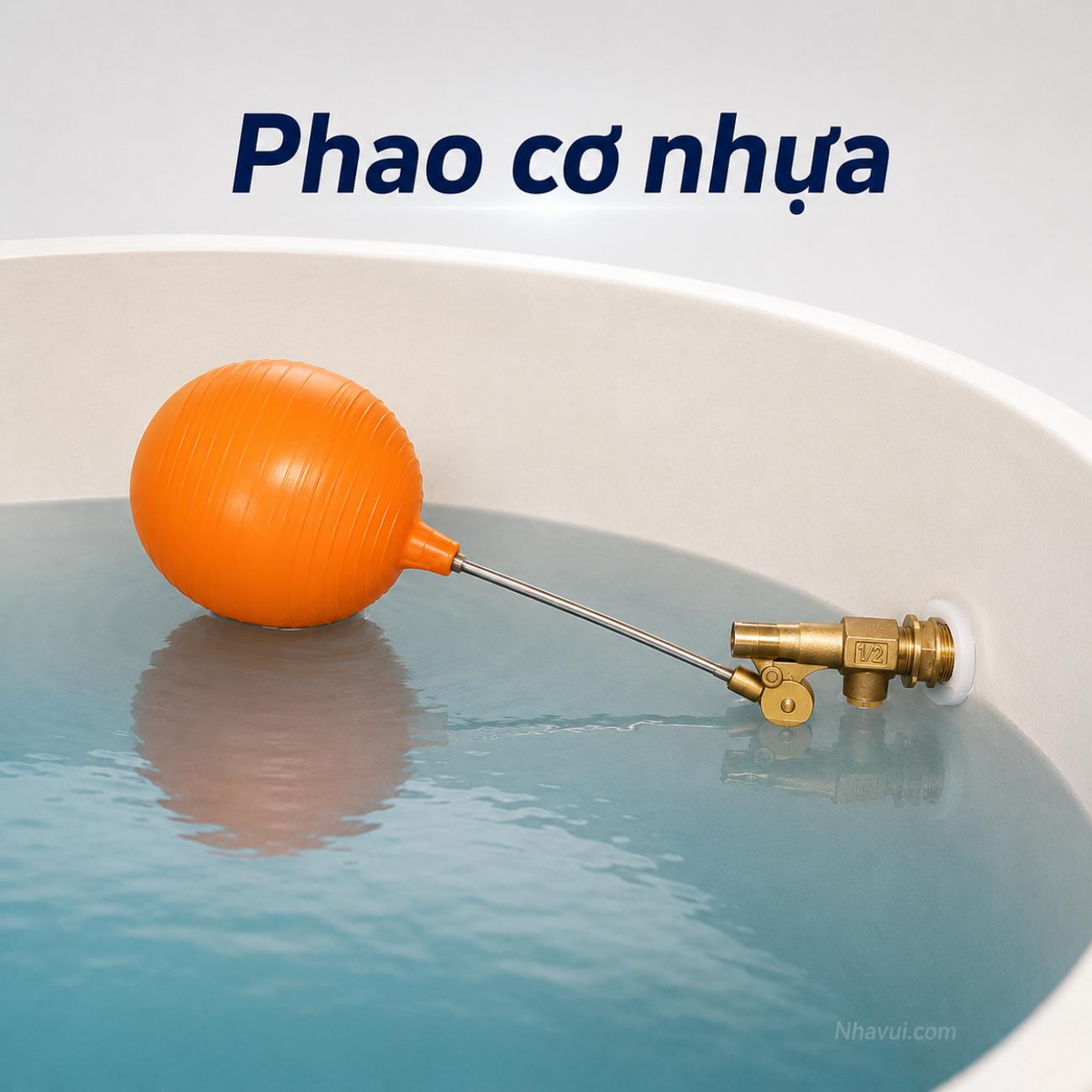 Phao cơ nhựa Vanni tự ngắt nước tự động Ø21, Ø27