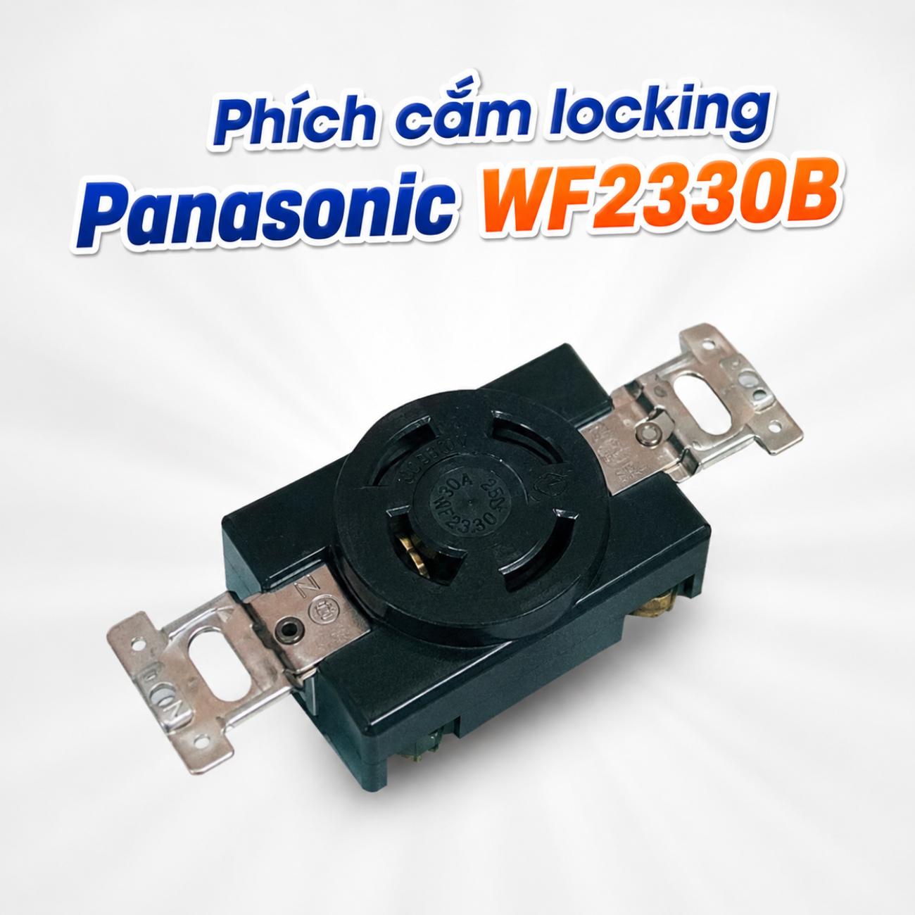 Phích cắm locking Panasonic WF2330B 250V 30A 2P + Ground màu đen