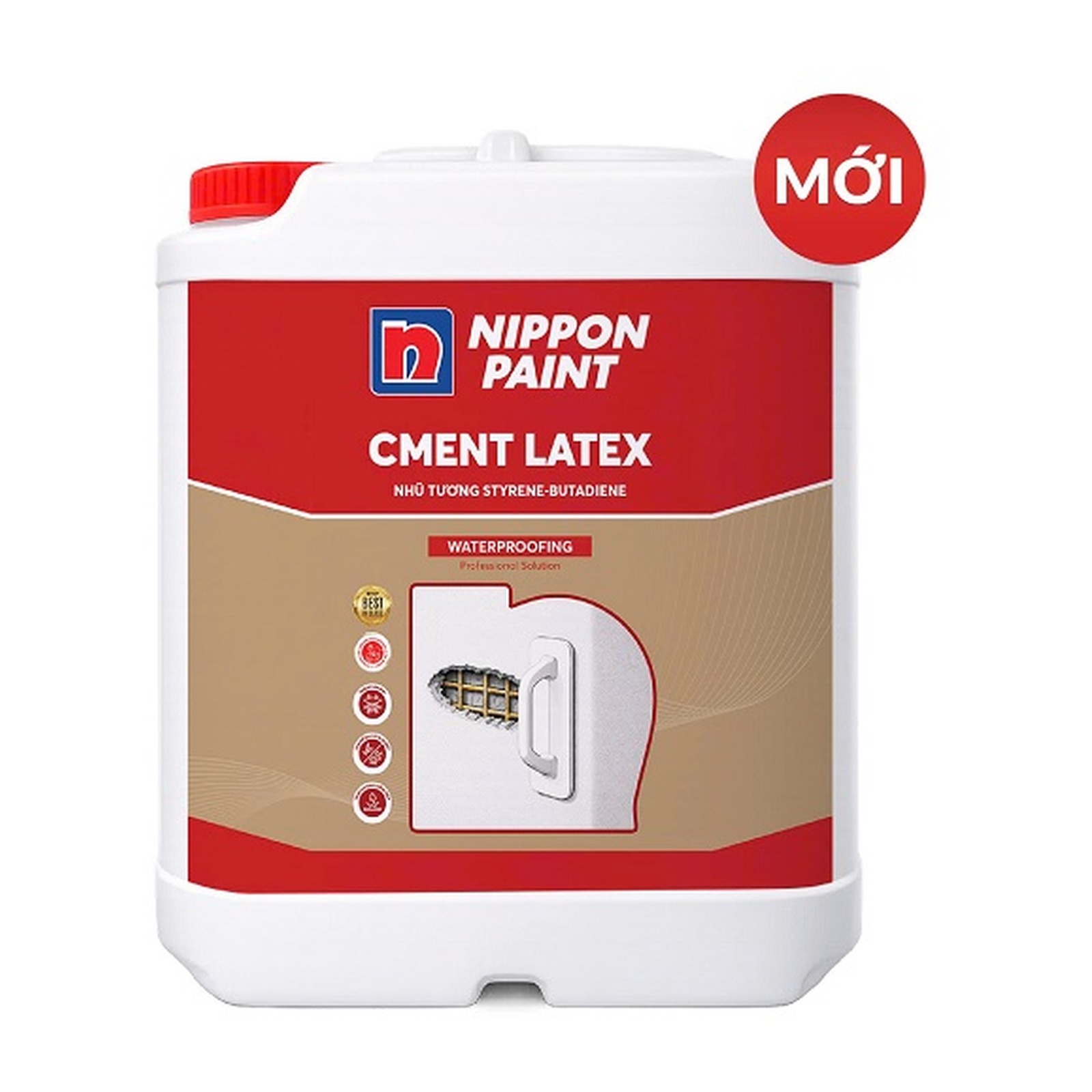 Phụ gia chống thấm Nippon Cment Latex chính hãng – 5 L, 25 L