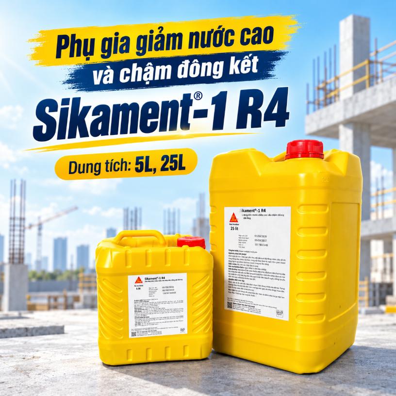 Phụ gia giảm nước cao và chậm đông kết Sikament®-1 R4
