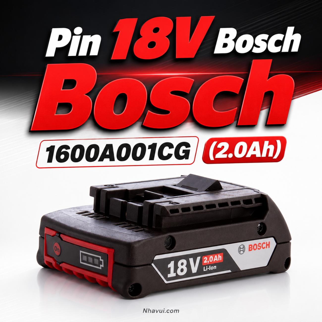 Pin 18V Bosch 1600A001CG 2.0Ah