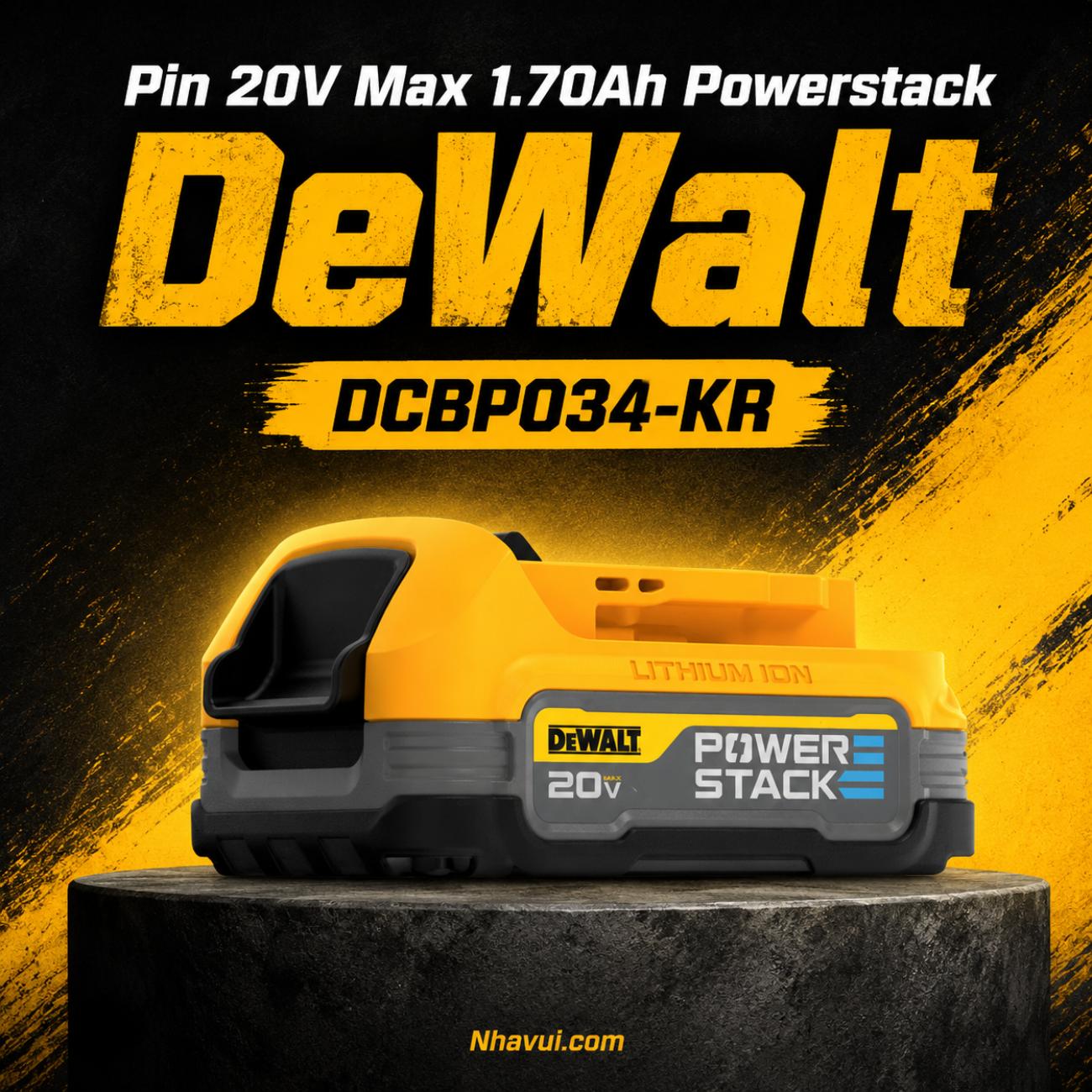 Pin 20V Max 1.70Ah POWERSTACK DeWalt DCBP034-KR