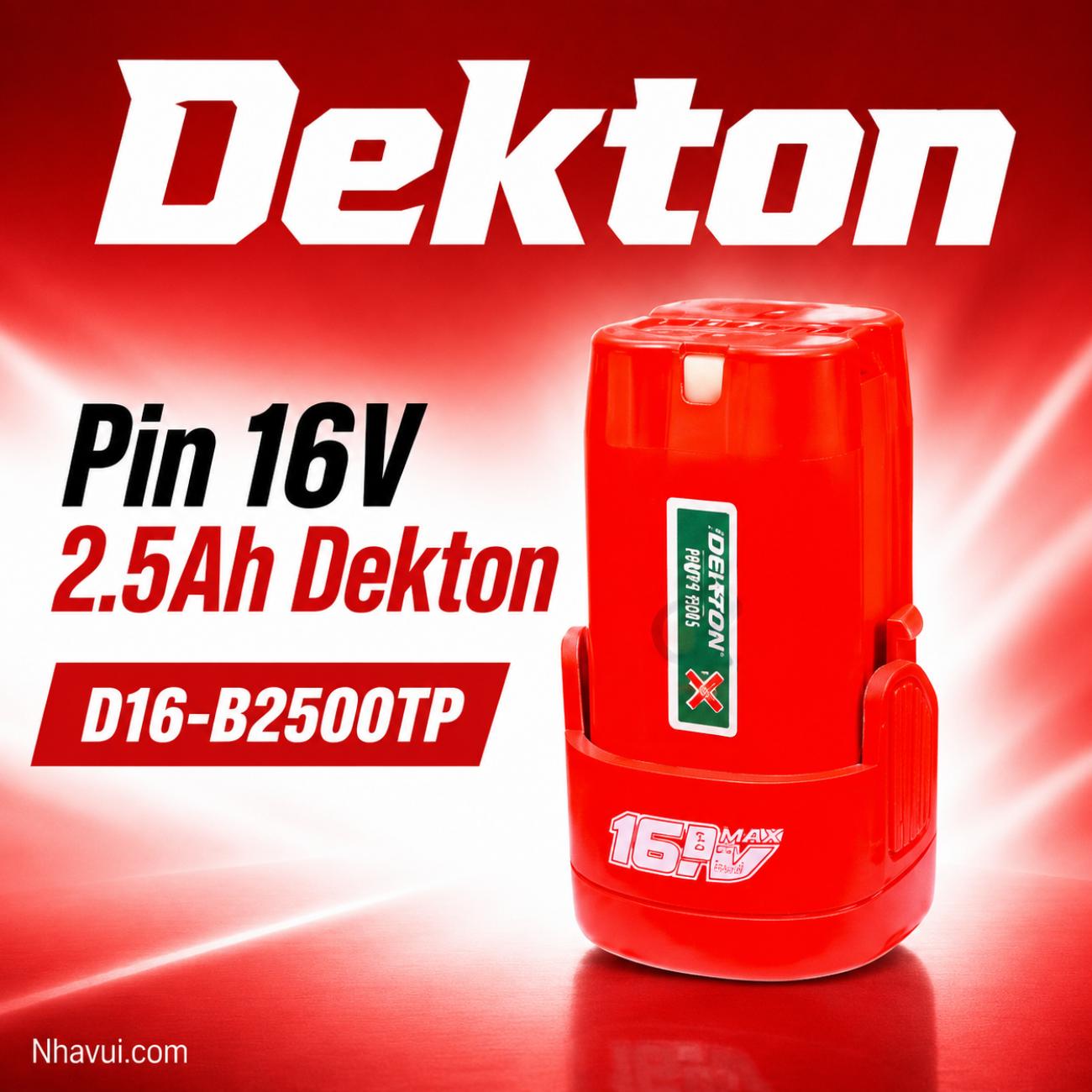 Pin Dekton 16V 2.5Ah D16-B2500TP