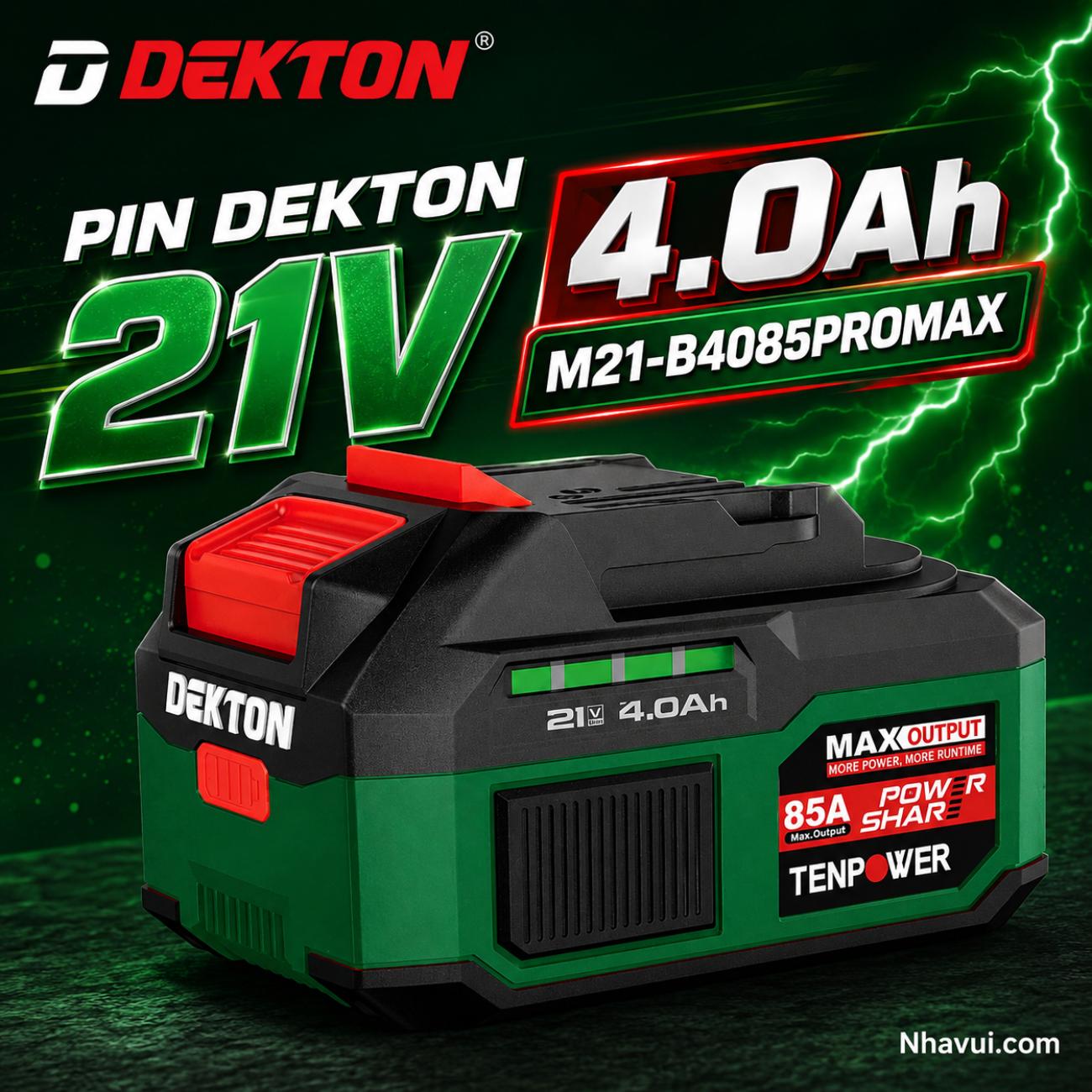 Pin Dekton 21V 4.0Ah M21-B4085PROMAX