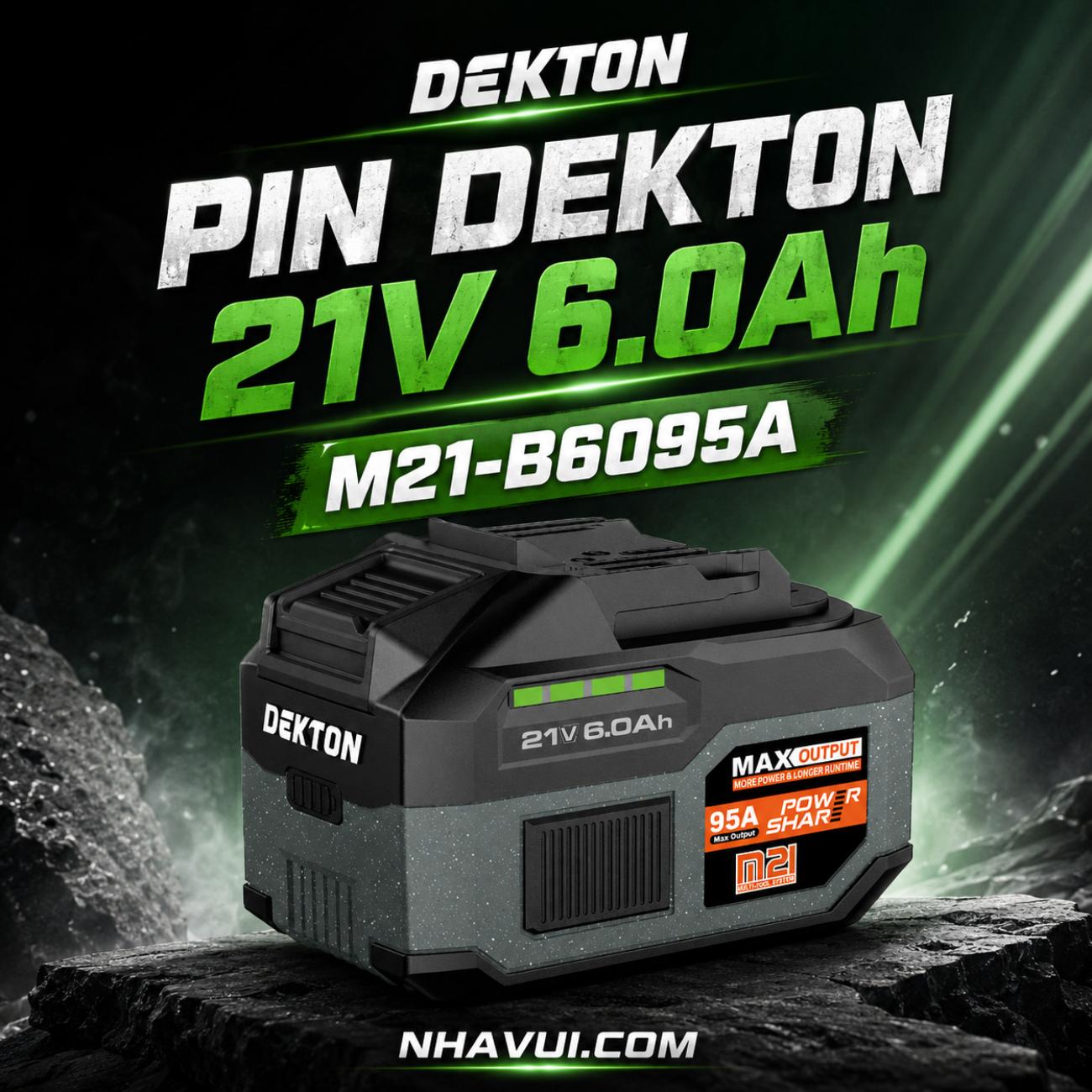 Pin Dekton 21V 6.0Ah M21-B6095A