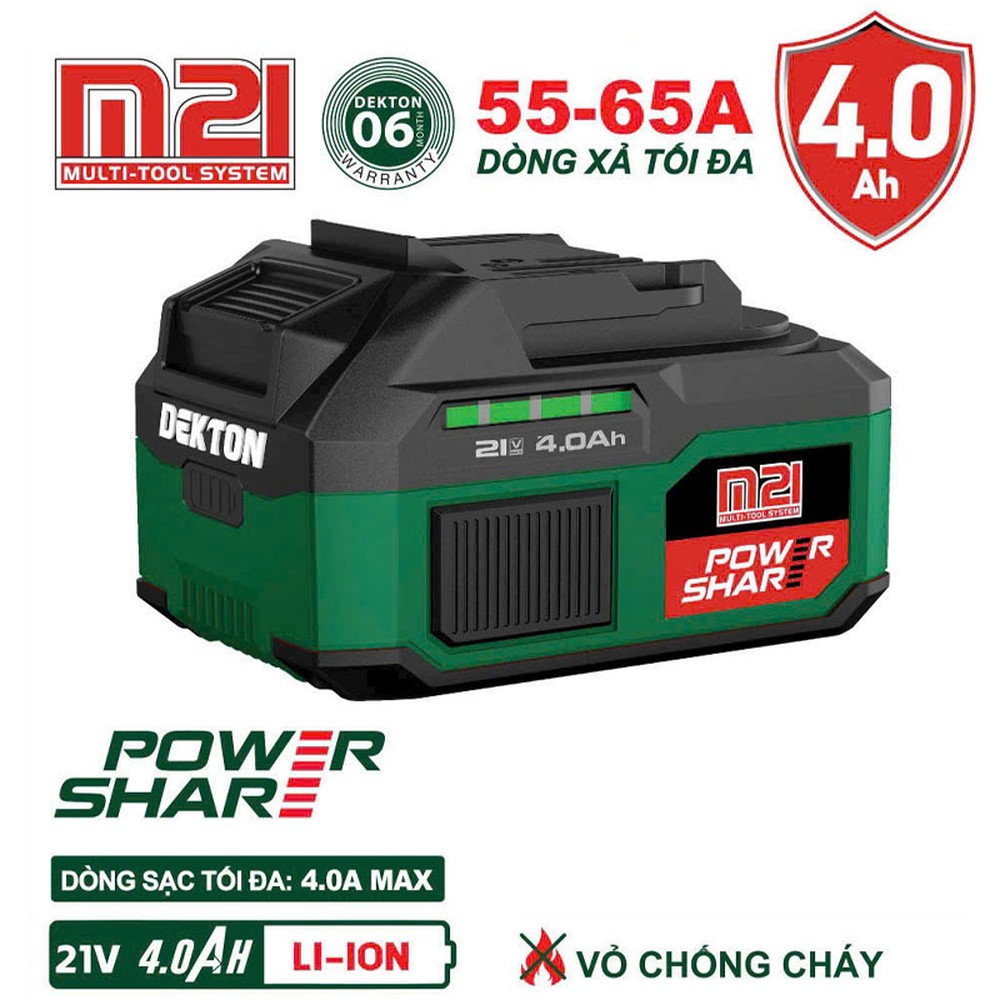 Pin Dekton M21-B4055A 21V 4.0Ah – hệ M21