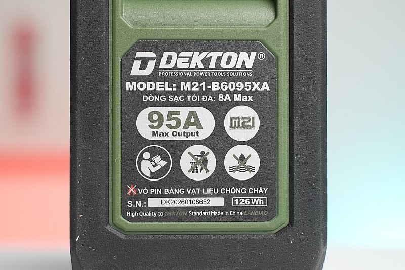 Pin Dekton M21-B6095XA 21V 6.0Ah – hệ M21