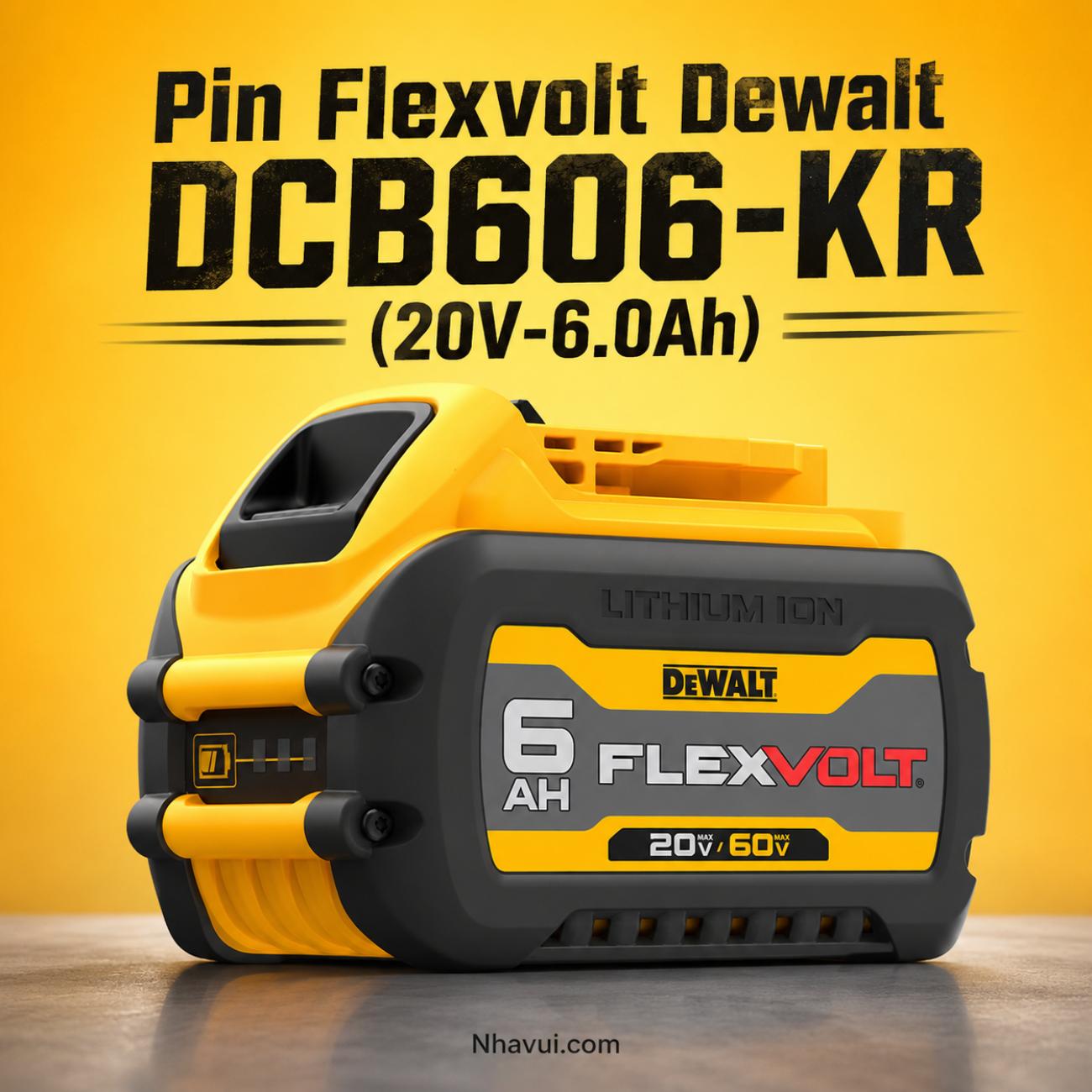 Pin FlexVolt DeWalt DCB606-KR 20V/60V Max 6.0Ah