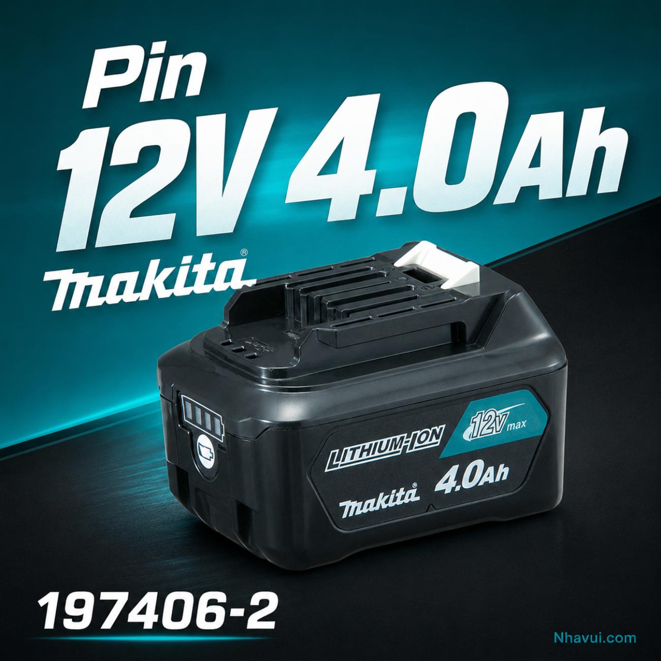 Pin Lithium-ion 12V Max 4.0Ah Makita BL1041B (197406-2)