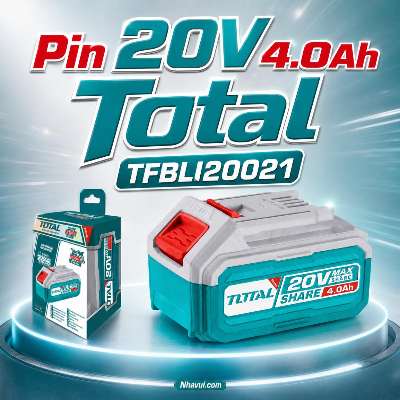 Pin Lithium-ion 20V 4.0Ah Total TFBLI20021