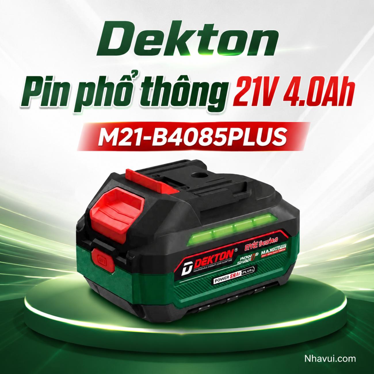 Pin phổ thông 21V 4.0Ah Dekton M21-B4085PLUS
