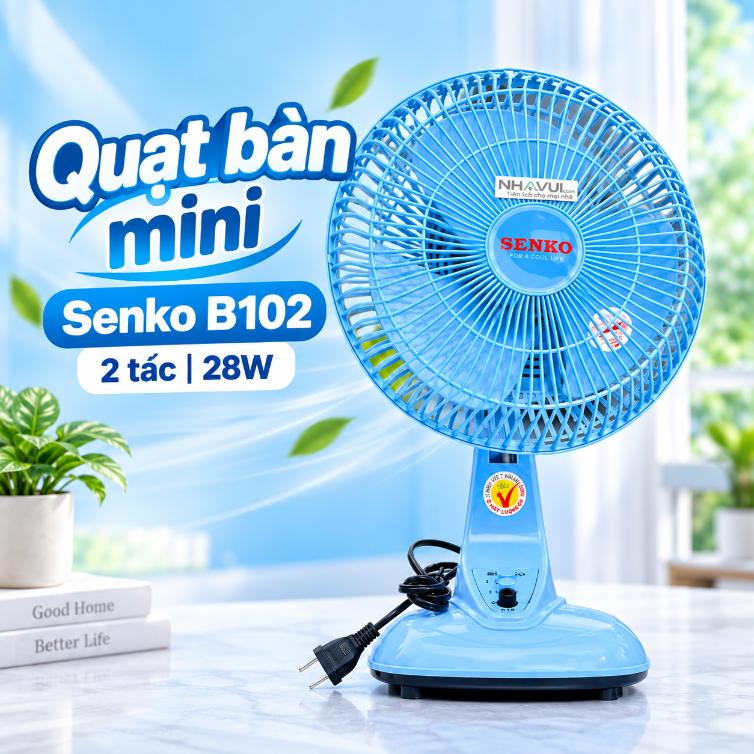 Quạt bàn mini Senko B102 2 tấc 28W