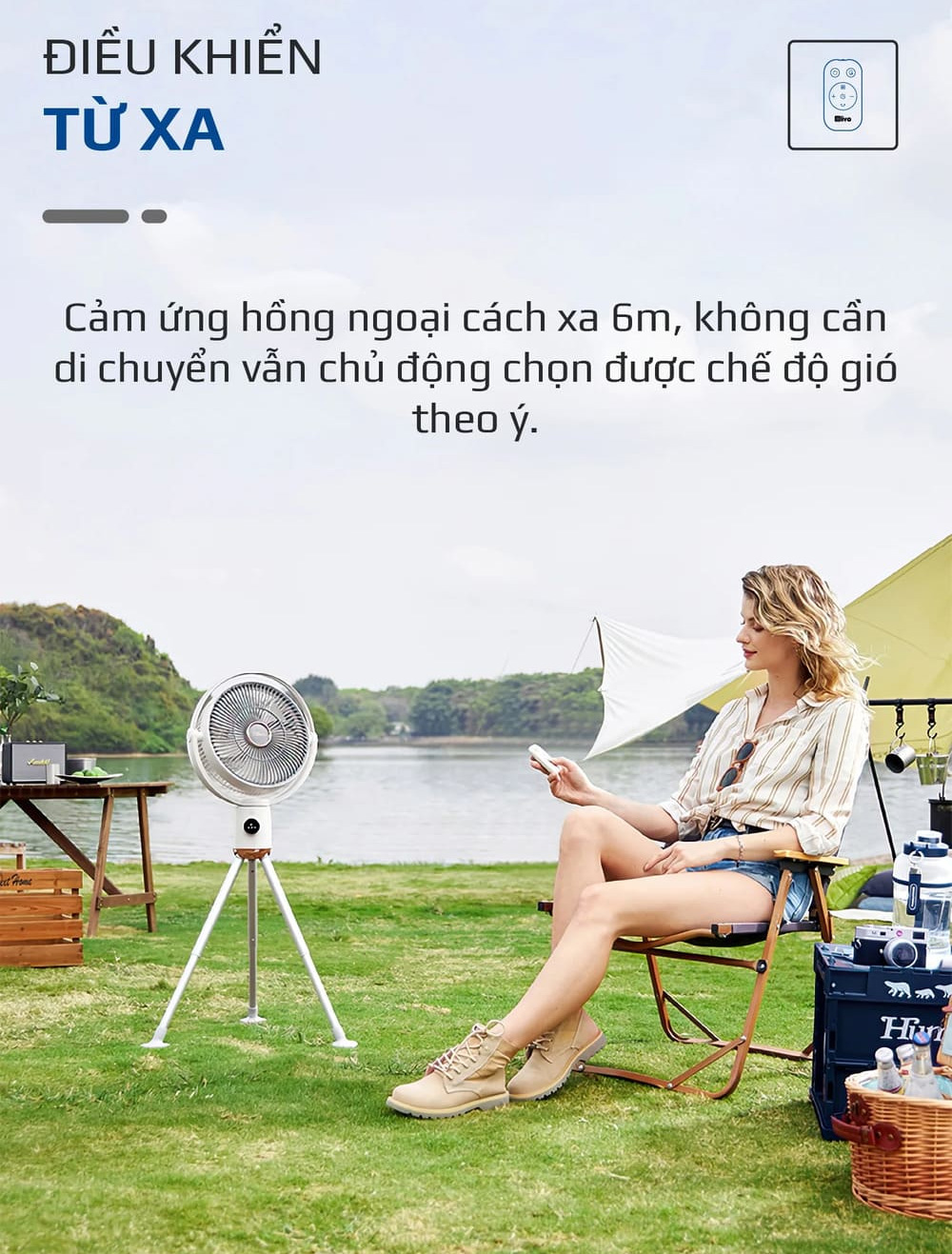 Quạt cây tích điện Olivo WF1