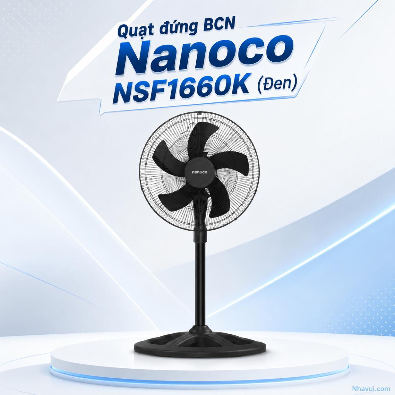 Quạt đứng BCN Nanoco NSF1660K (Đen)