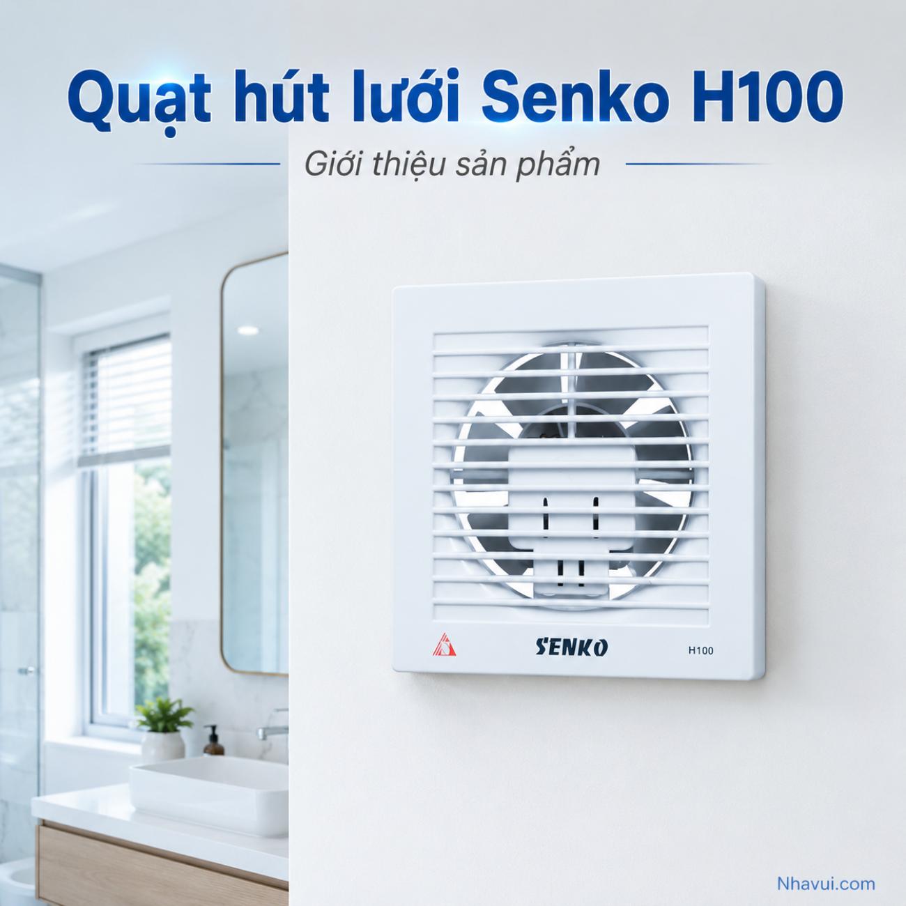 Quạt hút lưới 1 tấc Senko H100 25W 7 cánh đường kính 10cm