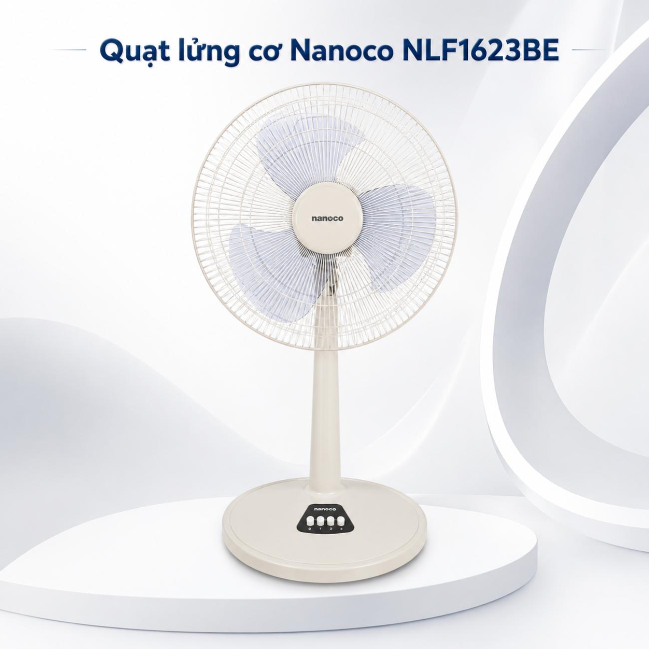 Quạt lửng cơ Nanoco NLF1623 47W, 3 cánh, đường kính cánh 40cm