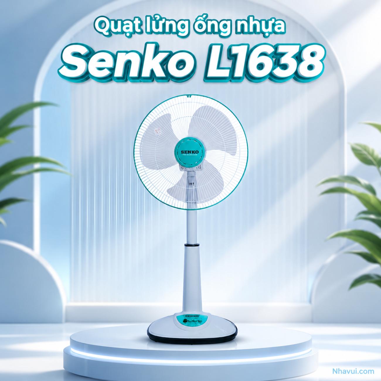 Quạt lửng ống nhựa Senko L1638 47W chỉnh chiều cao