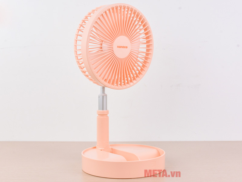 Quạt sạc điện Nanoco NFF1617P (Hồng)