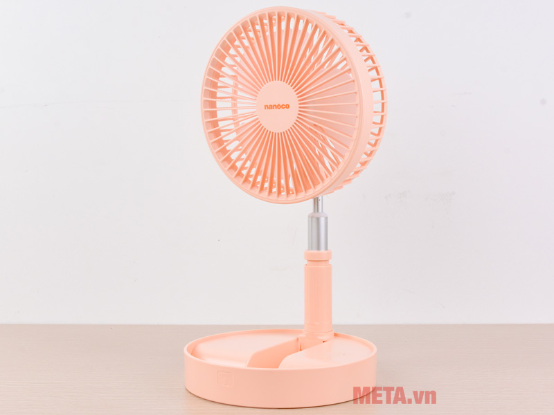 Quạt sạc điện Nanoco NFF1617P (Hồng)