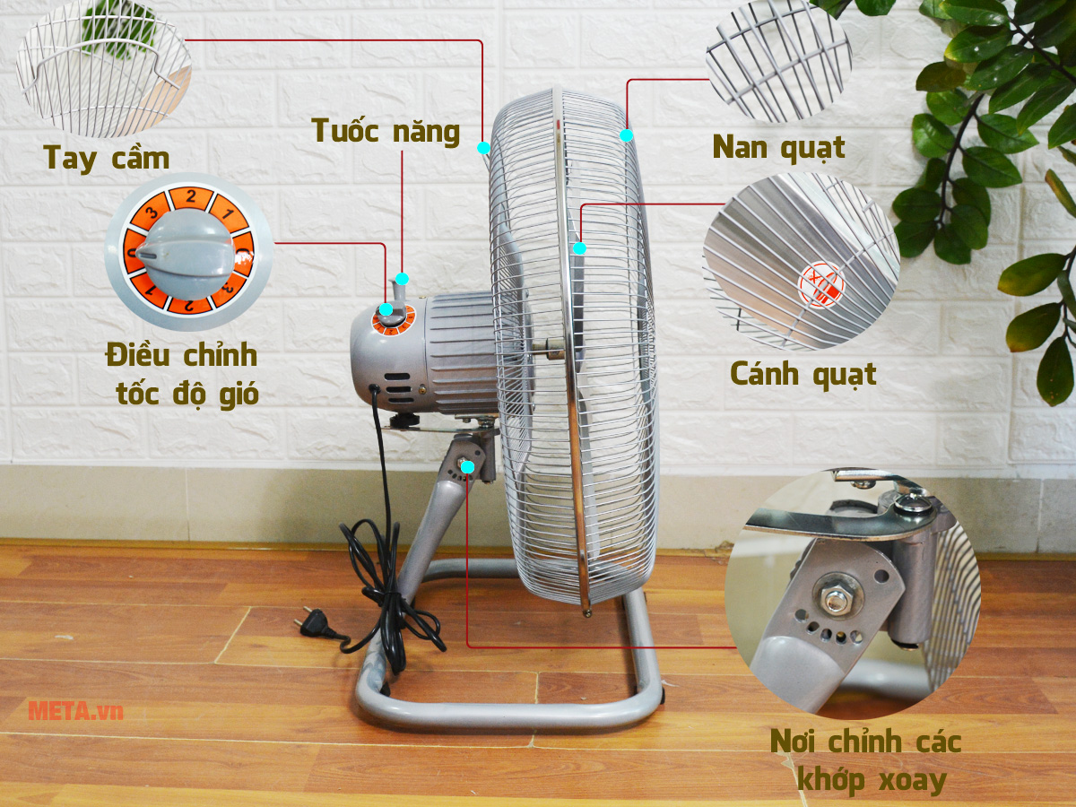 Quạt sàn công nghiệp Ching Hai FF9299 (quạt chân quỳ)