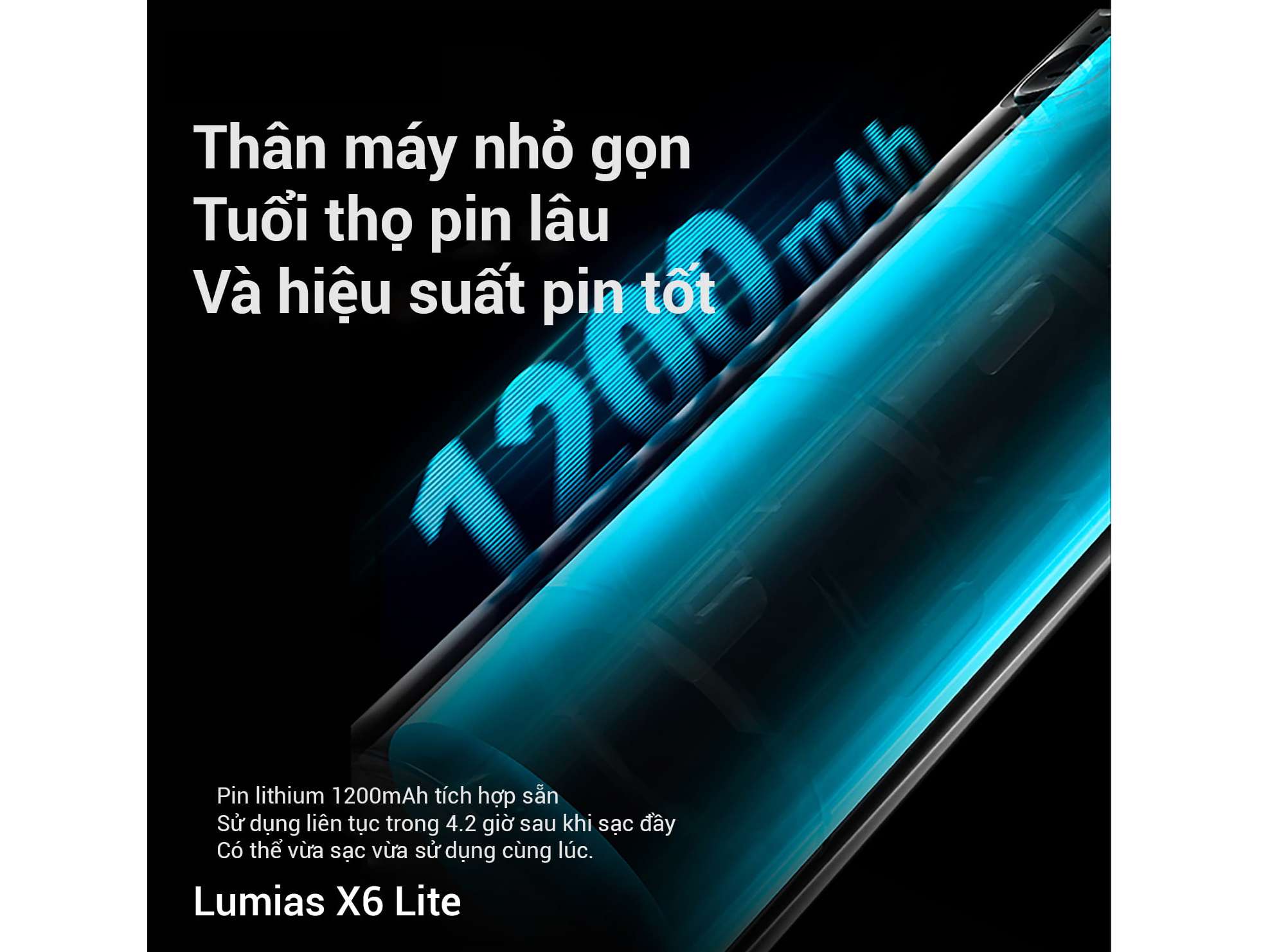 Quạt tích điện cầm tay Lumias X6 Lite