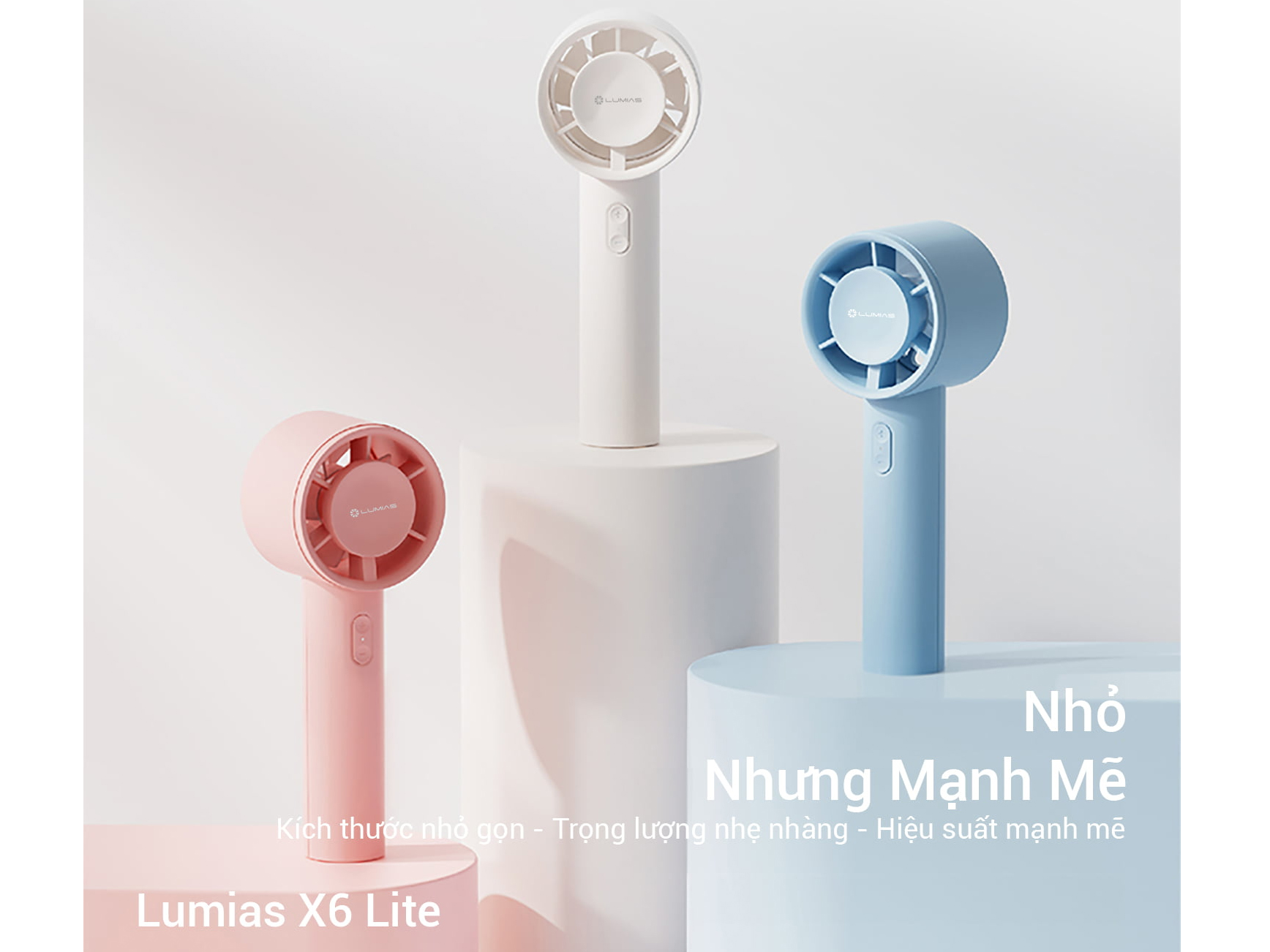 Quạt tích điện cầm tay Lumias X6 Lite