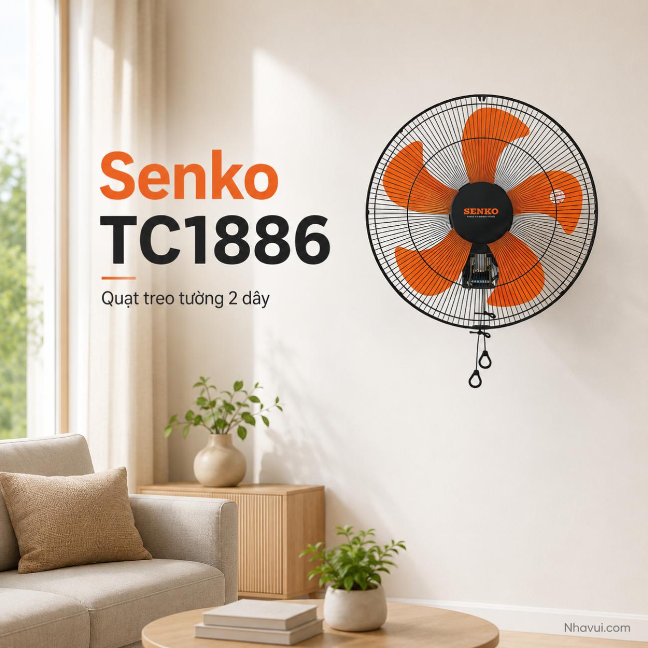 Quạt treo tường 2 dây Senko TC1886